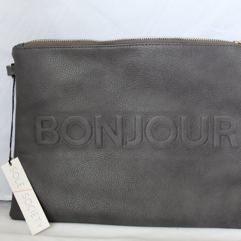 Grey Sole Society Clutch